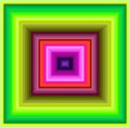 Hypnotic glossy glass red green yellow purple squares Royalty Free Stock Photo