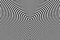 Hypnotic Heart Shape Optical Illusion Royalty Free Stock Photo
