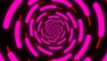 Hypnotic looped swirl turning. Luminous whirlpool. Abstract digital swirl. Rotating swirling shapes particles.