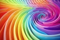 Hypnotic multicolored spiral. Generate Ai