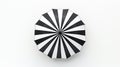 Hypnotic Origami Striped Umbrella: Minimalist Optical Illusion Design