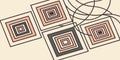 A hypnotic pattern of concentric squares creating a tunnel effect. vector design Generative AI Royalty Free Stock Photo