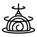 Hypnotic pendulum icon, outline style