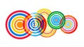 Hypnotic Rainbow Target Rings Abstract Background Design, vector design Generative AI Royalty Free Stock Photo