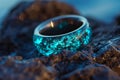 Hypnotic Ring shape glows. Generate Ai Royalty Free Stock Photo