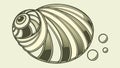 Hypnotic seashell spiral, abstract organic art, mesmerizing design, vector design Generative AI Royalty Free Stock Photo