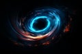 Hypnotic spiral tunnels and enigmatic black holes in deep space
