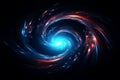 Hypnotic spiral tunnels and enigmatic black holes in deep space