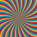 Hypnotic swirl with rainbow colors. stripes abstract background Royalty Free Stock Photo