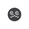 Hypnotized emoji face vector icon Royalty Free Stock Photo