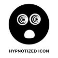 Hypnotized icon vector isolated on white background, logo concept of Hypnotized sign on transparent background, black filled