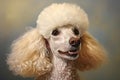 Hypoallergenic Poodle dog. Generate Ai