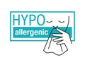 Hypoallergenic sign - human blown out