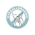 Hypoallergenic sign icon