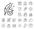 Hypoallergenic tested line icon. Feather sign. No synthetic. Salaryman, gender equality and alert bell. Vector