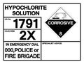 Hypochlorite Solution UN1791Symbol Sign, Vector Illustration, Isolate On White Background, Label .EPS10