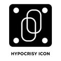 Hypocrisy icon vector isolated on white background, logo concept