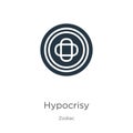 Hypocrisy icon vector. Trendy flat hypocrisy icon from zodiac collection isolated on white background. Vector illustration can be