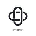hypocrisy isolated icon. simple element illustration from zodiac concept icons. hypocrisy editable logo sign symbol design on