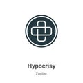 Hypocrisy vector icon on white background. Flat vector hypocrisy icon symbol sign from modern zodiac collection for mobile concept