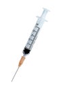 Hypodermic needleinjection needle isolated on white background Royalty Free Stock Photo