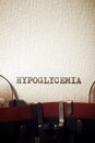 Hypoglycemia concept view