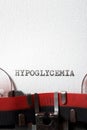 Hypoglycemia concept view