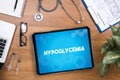 Hypoglycemia Professional doctor use computer and medical equipment all around Royalty Free Stock Photo