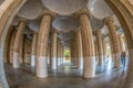 The Hypostyle Hall or Hall of the Hundred Columns, Parc GÃÂ¼ell, Barcelona, Spain Royalty Free Stock Photo