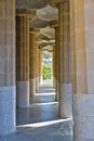 Hypostyle Hall of Park Guell Royalty Free Stock Photo