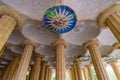 Hypostyle Room in Park Guell in Barcelona