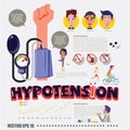 Hypotension with infographic elements -