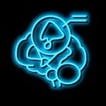 hypothalamus endocrinology neon glow icon illustration Royalty Free Stock Photo