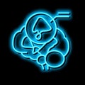 hypothalamus endocrinology neon glow icon illustration