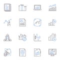 Hypothesis Testing line icons collection. Significance, Null, Alternative, Confidence, Parameter, P-value, Type I error Royalty Free Stock Photo