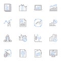 Hypothesis Testing line icons collection. Significance, Null, Alternative, Confidence, Parameter, P-value, Type I error