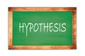 HYPOTHESIS text written on green school board Royalty Free Stock Photo