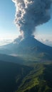 Hypothetic Conceptual: Volcanic Ash Cloud Over Volcanic Highlands Royalty Free Stock Photo