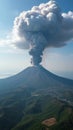 Hypothetic Conceptual: Volcanic Ash Cloud Over Volcanic Highlands Royalty Free Stock Photo
