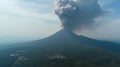 Hypothetic Conceptual: Volcanic Ash Cloud Over Volcanic Highlands Royalty Free Stock Photo