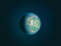 Hypothetical terraformed Mars. 3d Illustration