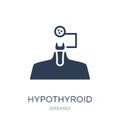 Hypothyroid icon. Trendy flat vector Hypothyroid icon on white b Royalty Free Stock Photo