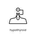 Hypothyroid icon. Trendy modern flat linear vector Hypothyroid i Royalty Free Stock Photo