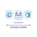 Hypothyroidism concept icon