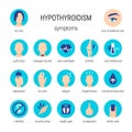 Hypothyroidism symptoms vector Royalty Free Stock Photo