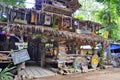 Hippie style wooden bar at Tonsai village between Ao Nang and Railay