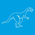 Hypsilophodon dinosaur icon, outline style