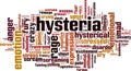 Hysteria word cloud Royalty Free Stock Photo