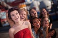 Hysterical Group of Girls Laughing Royalty Free Stock Photo