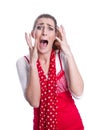 Hysterical woman Royalty Free Stock Photo